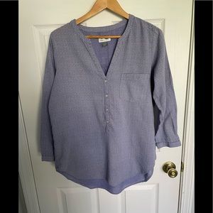 Tunic style blue blouse